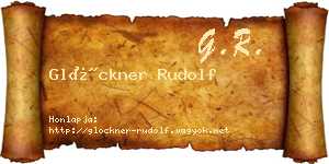 Glöckner Rudolf névjegykártya